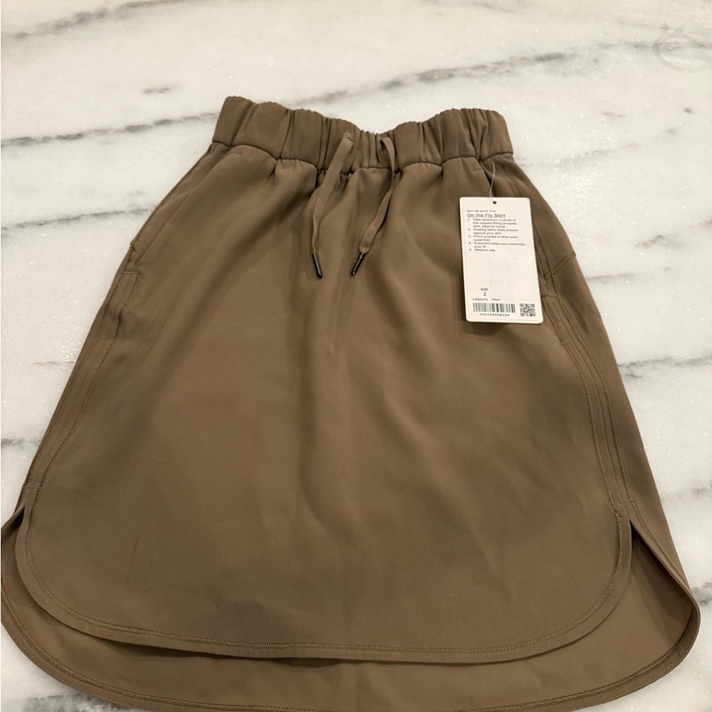 Lululemon Brown Skirt with Elastic Waistband